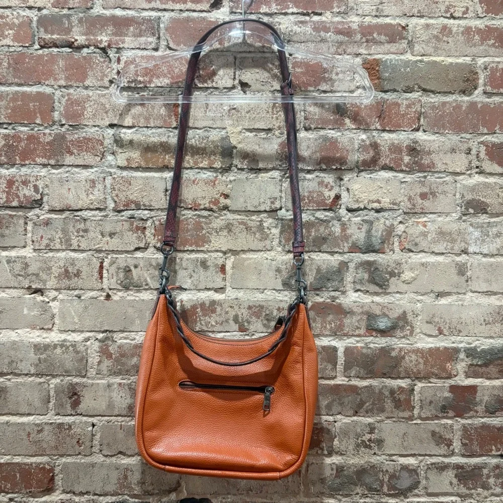 COACH Jules Hobo Sunset‎ Pebble Leather Snake Embossed Straps Purse C1571 - Picture 14 of 16